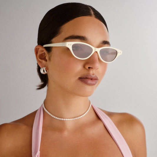 Cybeles Ivory Female Cat-Eye Sunglasses | Aire
