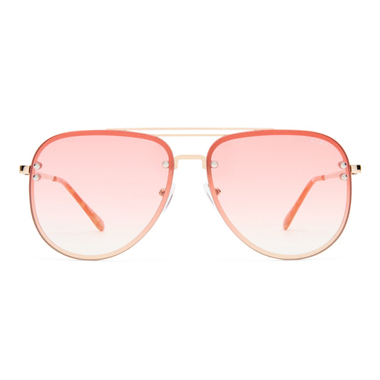 Quartz Gold Female Aviator Sunglasses | Aire