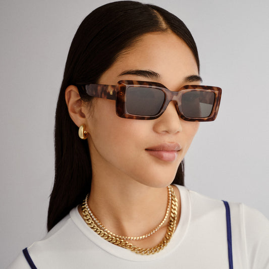 Parallax Dark Tort Uni-Sex Rectangle Sunglasses | Aire