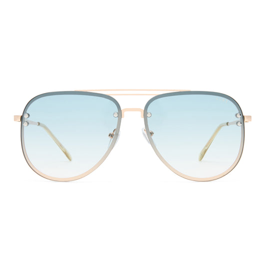 Quartz Gold Female Aviator Sunglasses | Aire