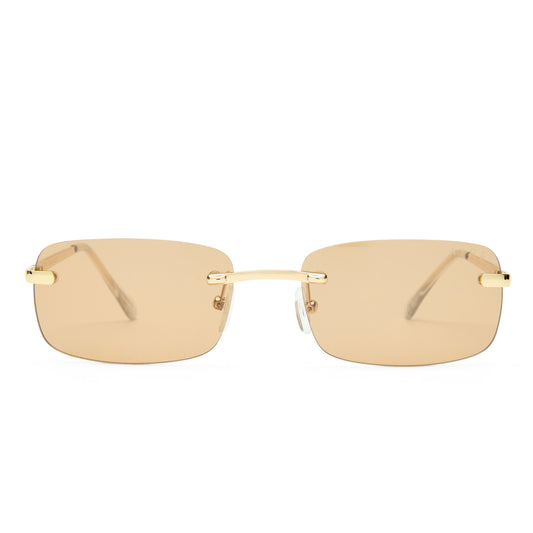 Ursa Bright Gold Uni-Sex Rectangle Sunglasses | Aire