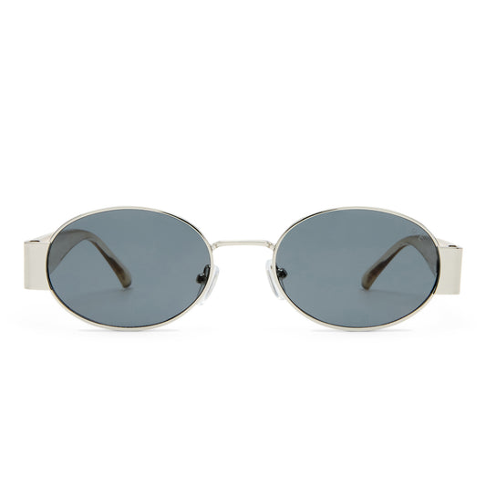Mars Ii Silver Pewter Uni-Sex Oval Sunglasses | Aire