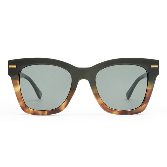 Intergalactic Black Tort Splice Female Square Sunglasses | Aire