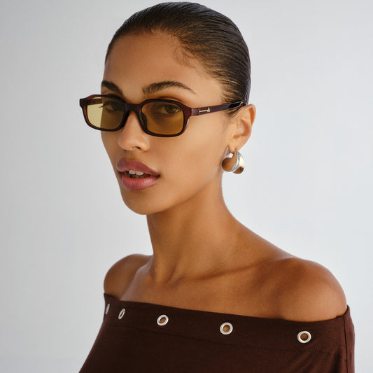 Kinetic Auburn Uni-Sex Rectangle Sunglasses | Aire