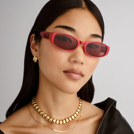 Caellum Pearlised Sangria Uni-Sex Oval Sunglasses | Aire