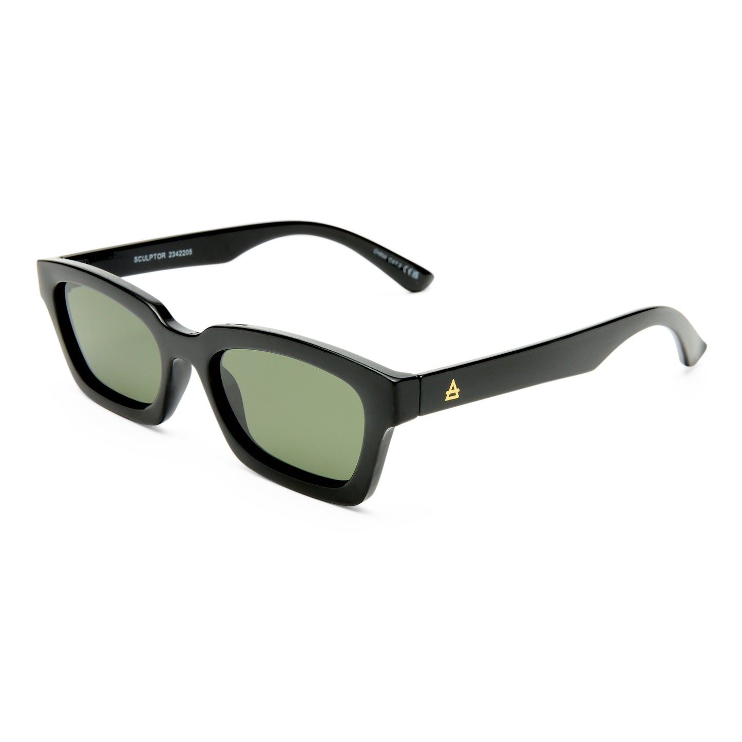 Sculptor Black Uni-Sex Rectangle Sunglasses | Aire