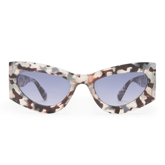 Electra Charcoal Tort Female Cat-Eye Sunglasses | Aire