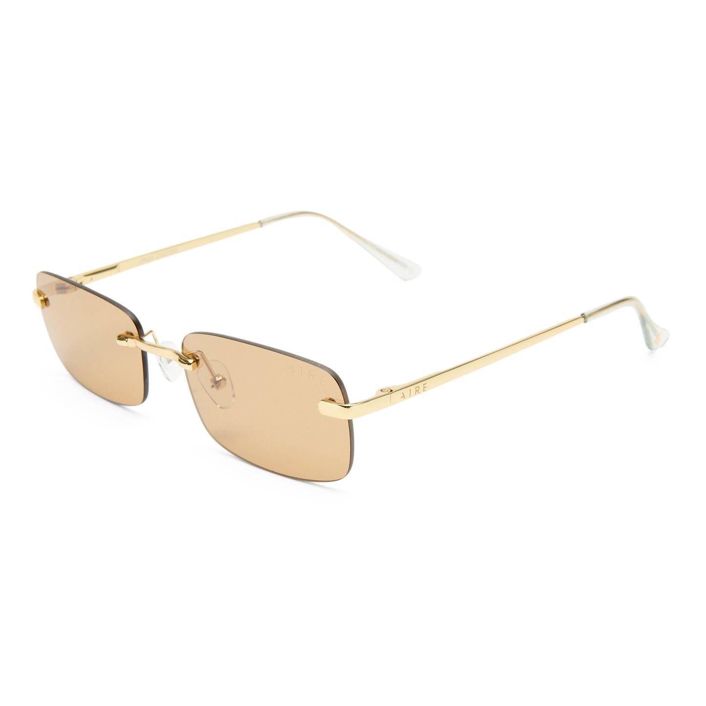 Ursa Bright Gold Uni-Sex Rectangle Sunglasses | Aire