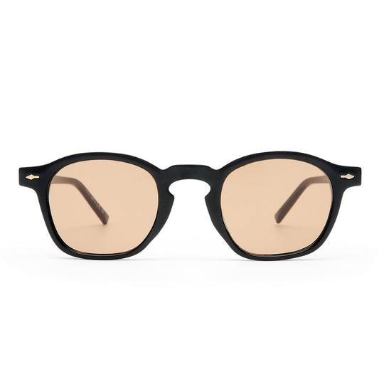 Nyxis Black Uni-Sex Round Sunglasses | Aire