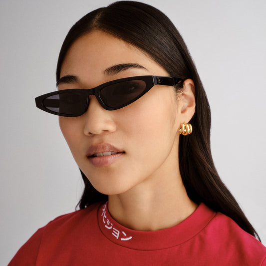 Horizon Black Female Cat-Eye Sunglasses | Aire