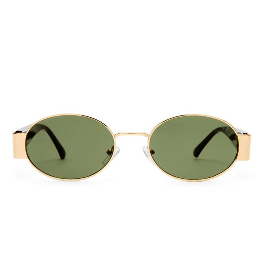 Mars Ii Gold Dark Tort Uni-Sex Oval Sunglasses | Aire