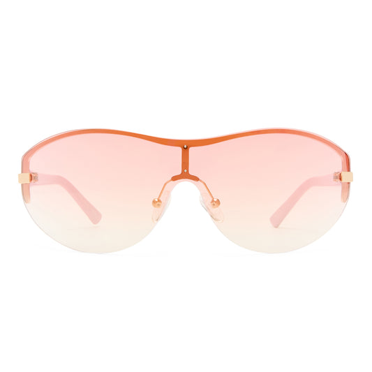 Bombshell Gold Pink Crush Female Aviator Sunglasses | Aire