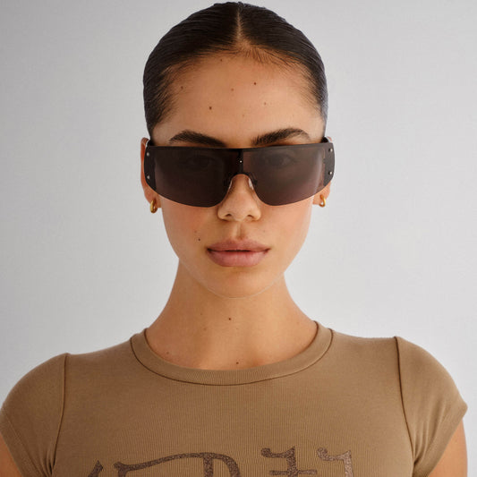 Rumour Gunmetal Black Female Aviator Sunglasses | Aire