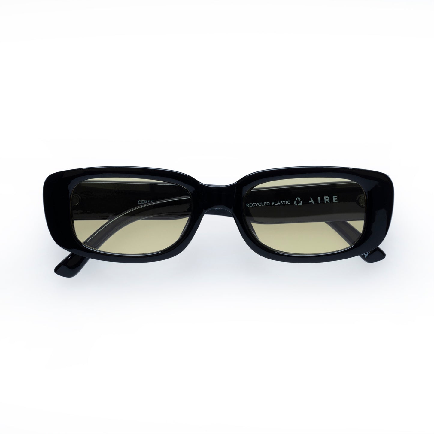 Ceres Black Uni-Sex Rectangle Sunglasses | Aire