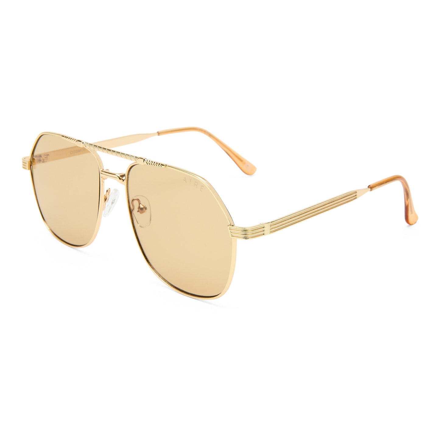 Cosmos Bright Gold Uni-Sex Aviator Sunglasses | Aire