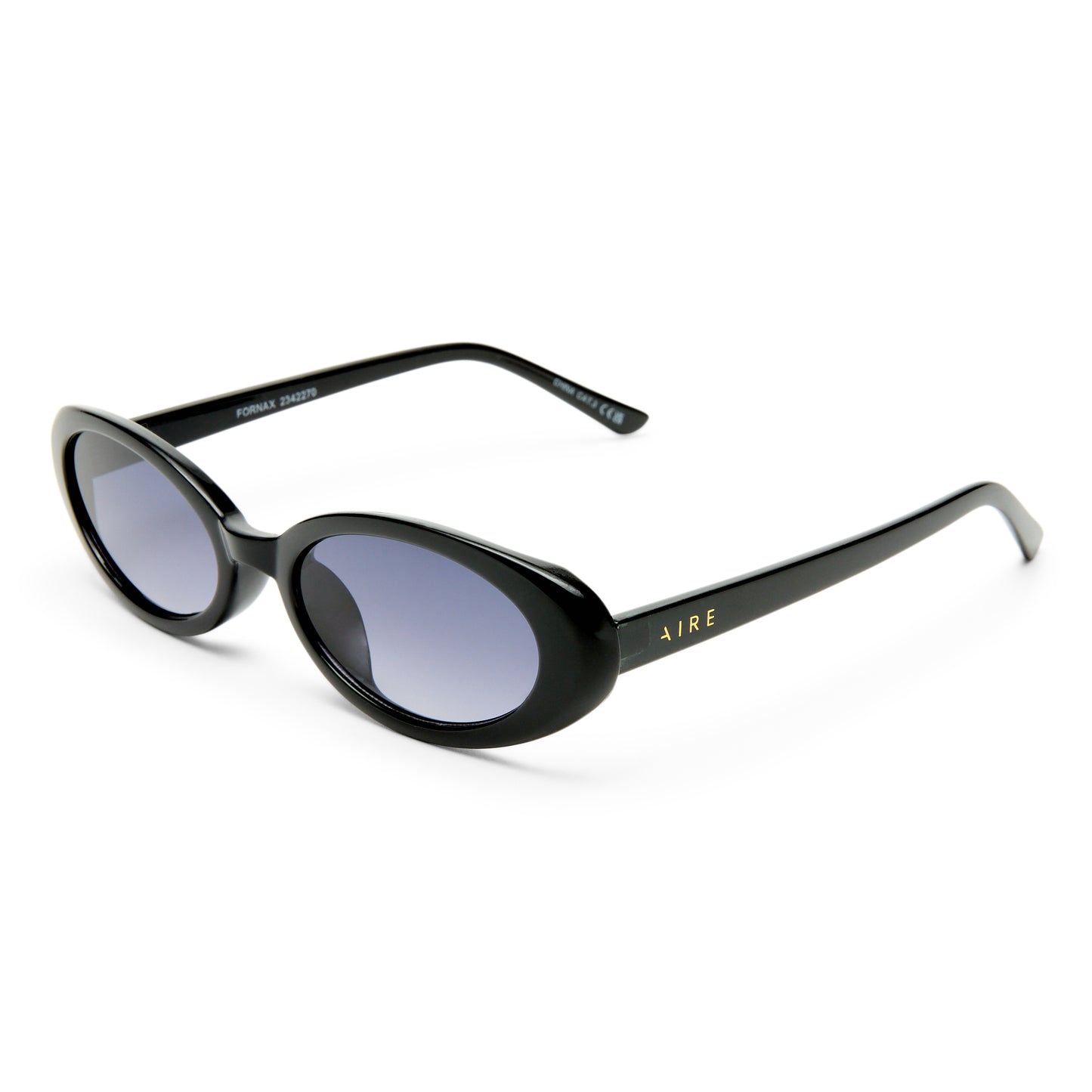 Fornax Black Female Oval Sunglasses | Aire