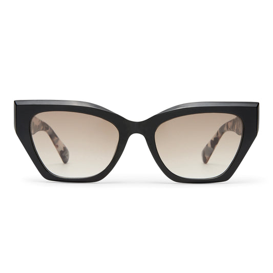 Persei Black Charcoal Tort Female Cat-Eye Sunglasses | Aire