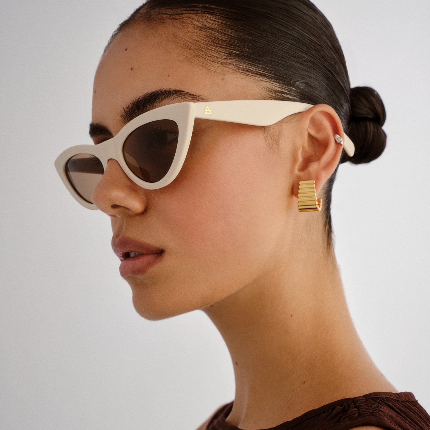 Dualism Matte Musk Female Cat-Eye Sunglasses | Aire