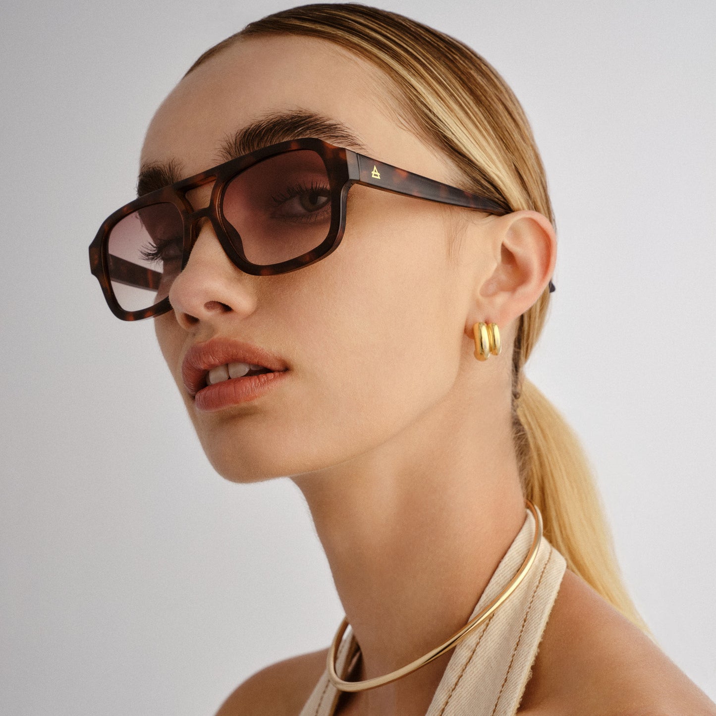 Aquarius Dark Tort Female Aviator Sunglasses | Aire