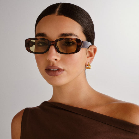 Ceres Dark Tort Uni-Sex Rectangle Sunglasses | Aire