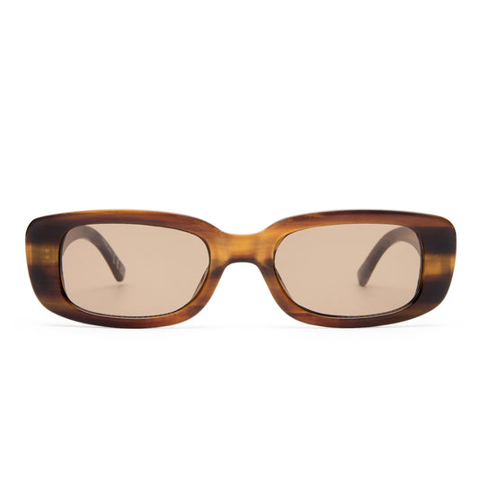 Ceres Chocolate Haze Uni-Sex Rectangle Sunglasses | Aire