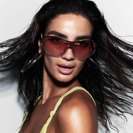 Bombshell Gold Pink Crush Female Aviator Sunglasses | Aire