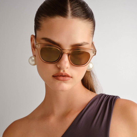 Dorado Sand Female Round Sunglasses | Aire