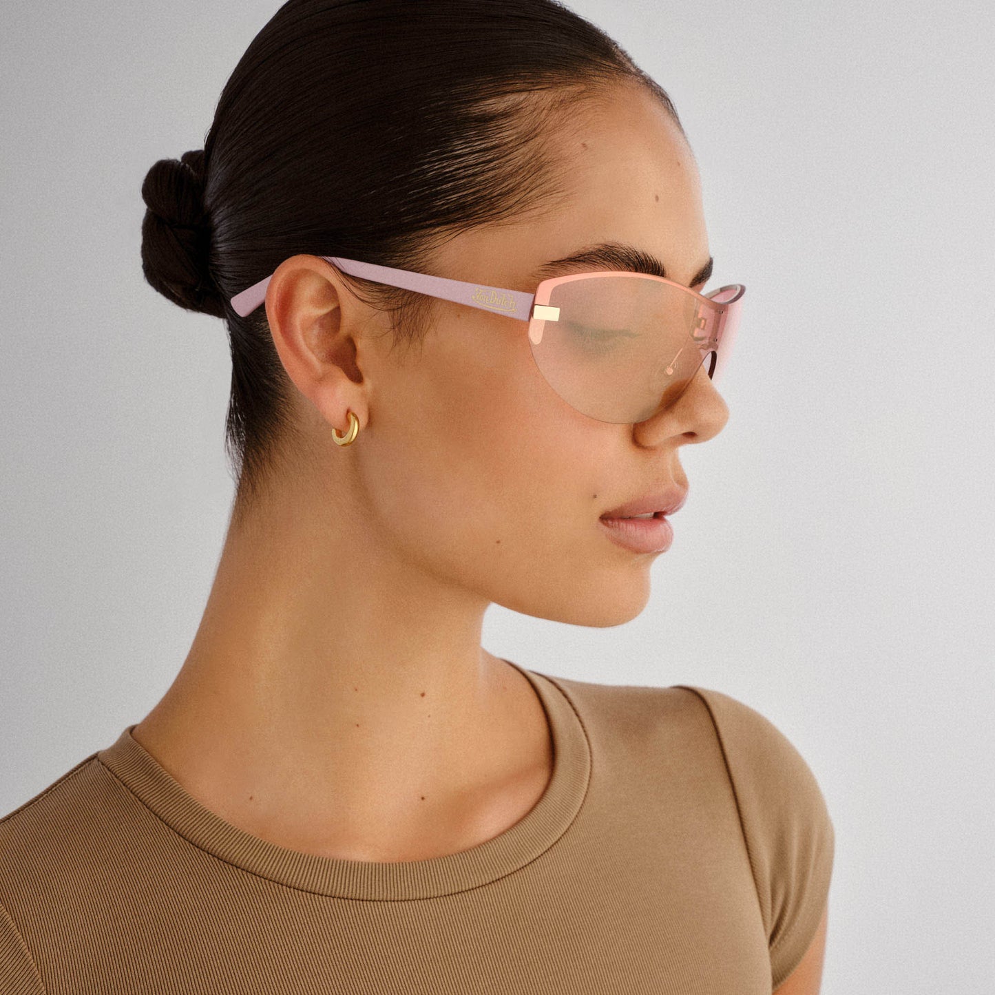 Bombshell Gold Pink Crush Female Aviator Sunglasses | Aire