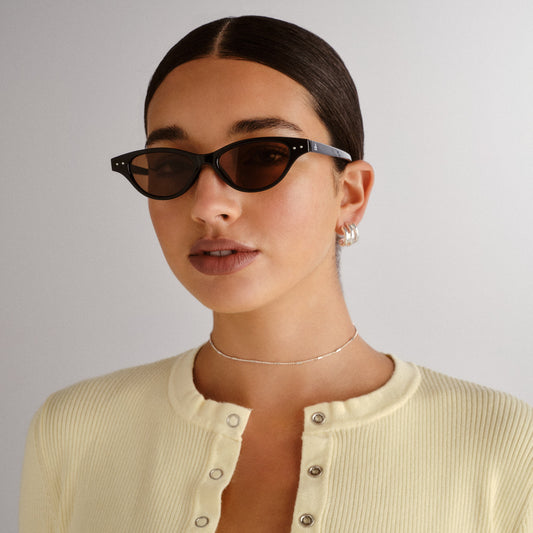 Cybeles Black Female Cat-Eye Sunglasses | Aire