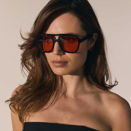 Whirlpool Black Uni-Sex Aviator Sunglasses | Aire