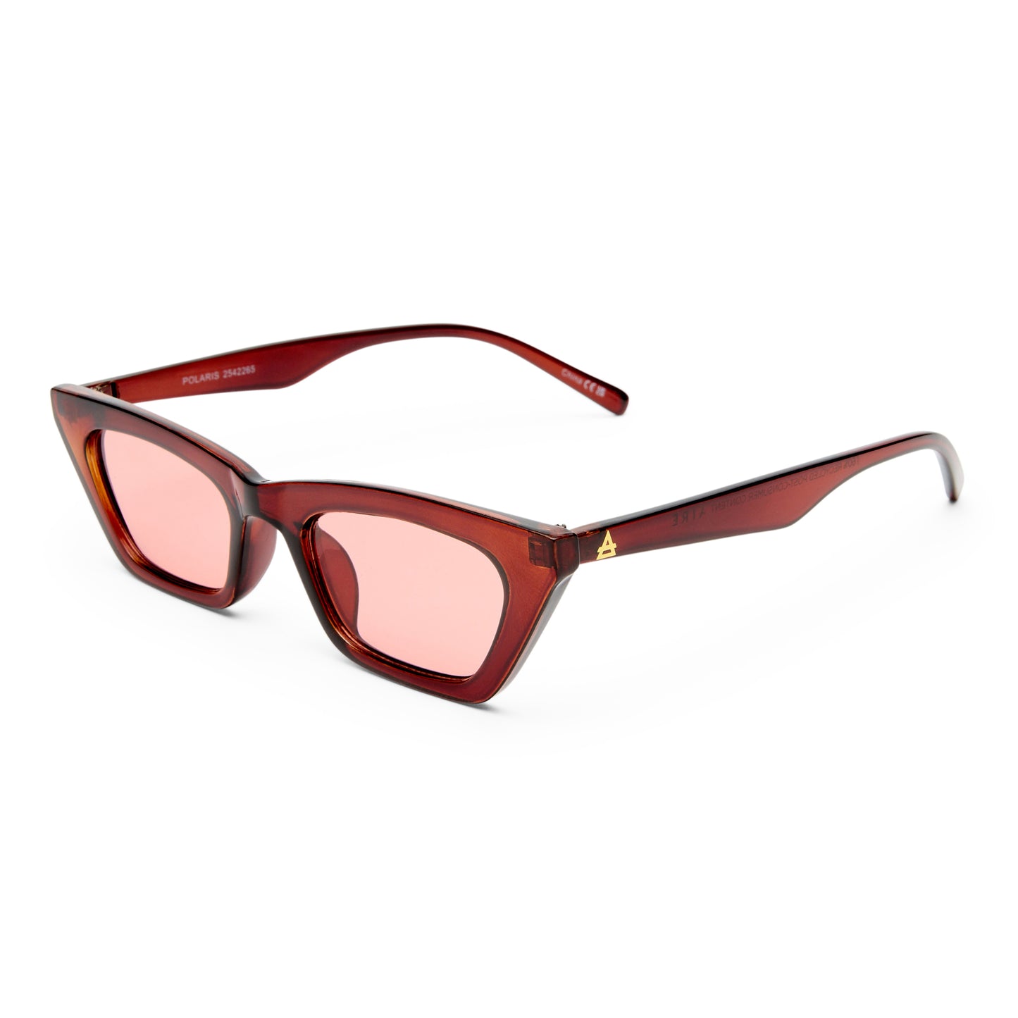 Polaris Crystal Chocolate Female Cat-Eye Sunglasses | Aire