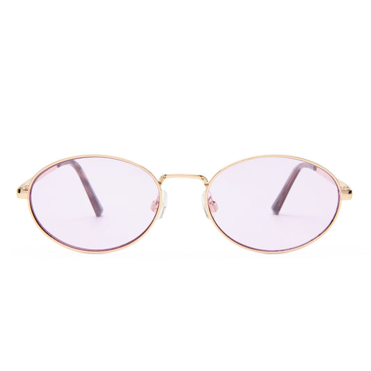 Ephermeris Gold Female Oval Sunglasses | Aire