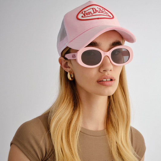 Dazed Pink Crush Female Oval Sunglasses | Aire
