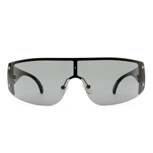 Rumour Gunmetal Black Female Aviator Sunglasses | Aire