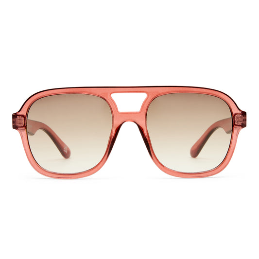 Whirlpool Peach Quartz Female Aviator Sunglasses | Aire