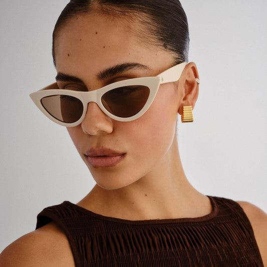 Dualism Matte Musk Female Cat-Eye Sunglasses | Aire