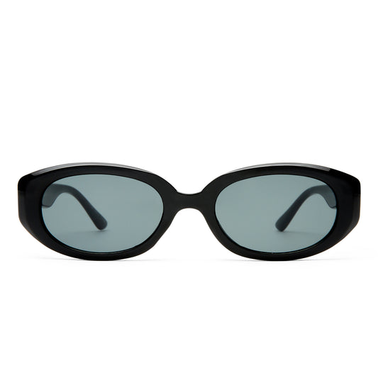 Affinity Black Uni-Sex Oval Sunglasses | Aire