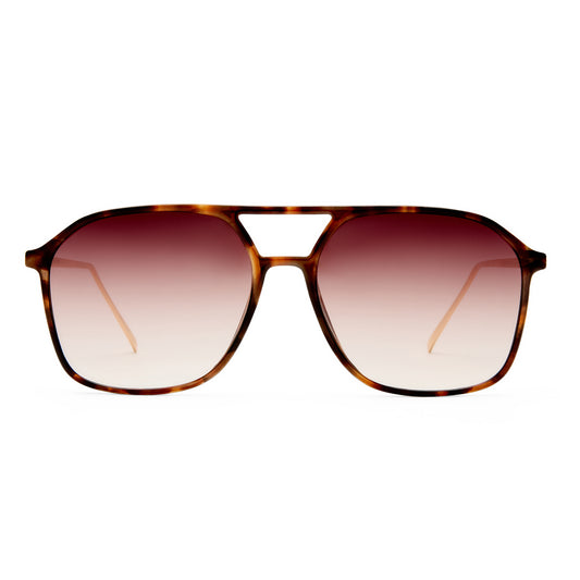 Cusp Dark Tort Gold Uni-Sex Aviator Sunglasses | Aire