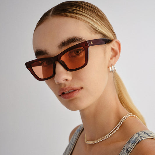 Amplitude Cherry Female Cat-Eye Sunglasses | Aire