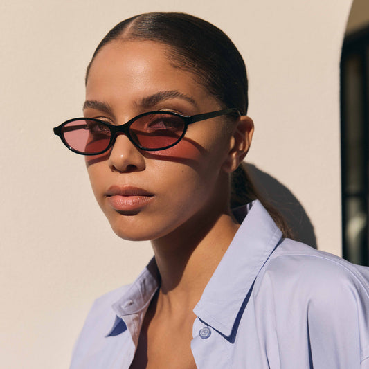 Earthshine Black Female Oval Sunglasses | Aire