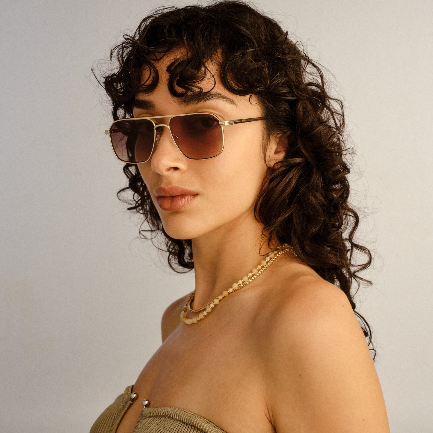 Equator Gold Tort Female Aviator Sunglasses | Aire