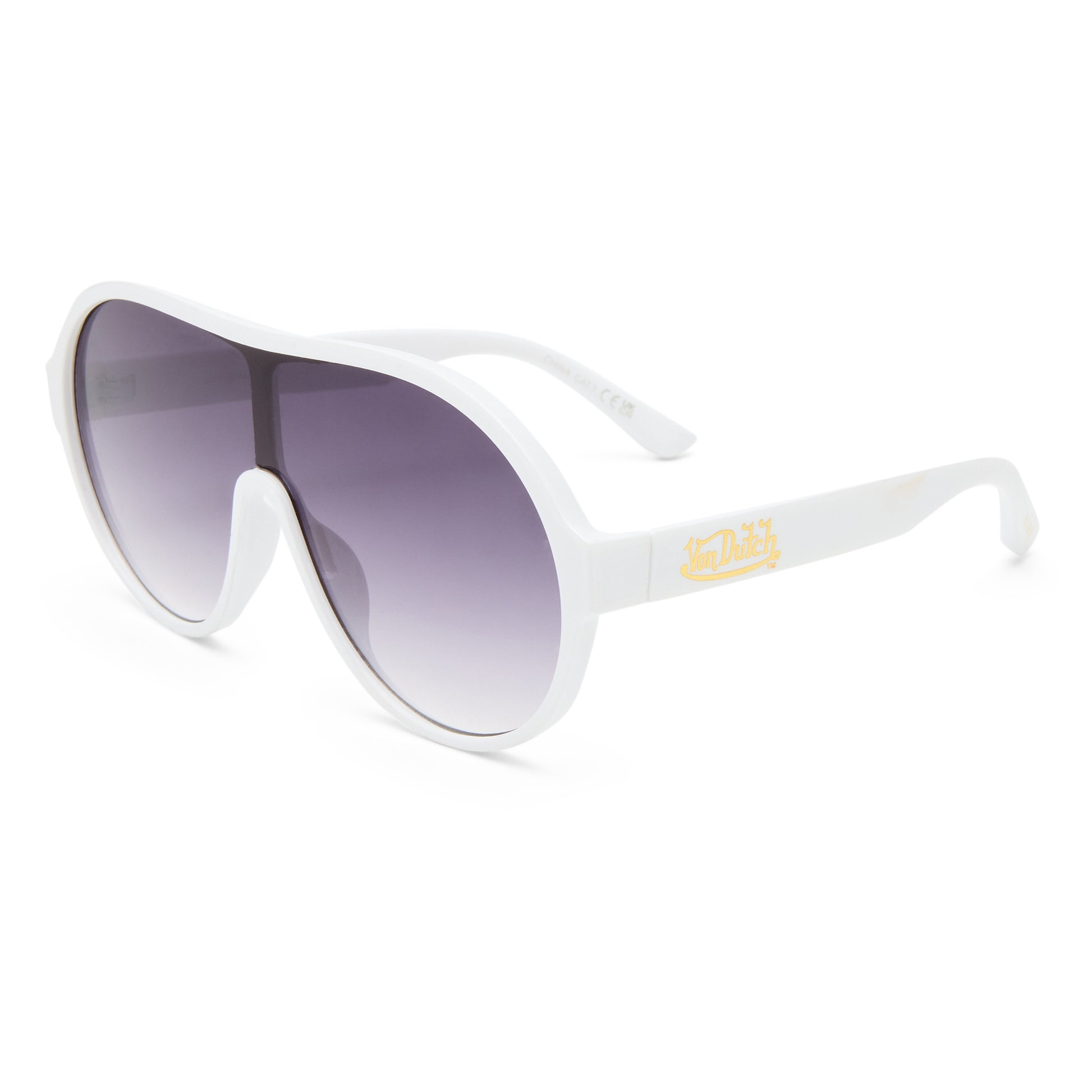 Scandalous White Uni-Sex Aviator Sunglasses | Aire