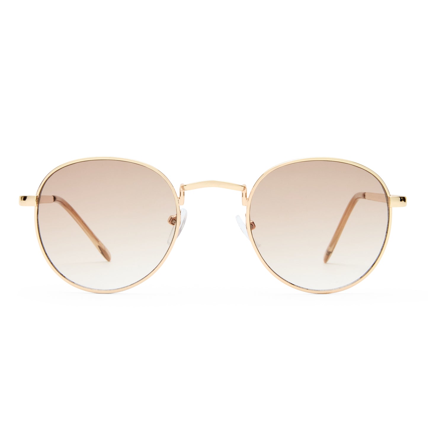 Rising Gold Tan Female Round Sunglasses | Aire