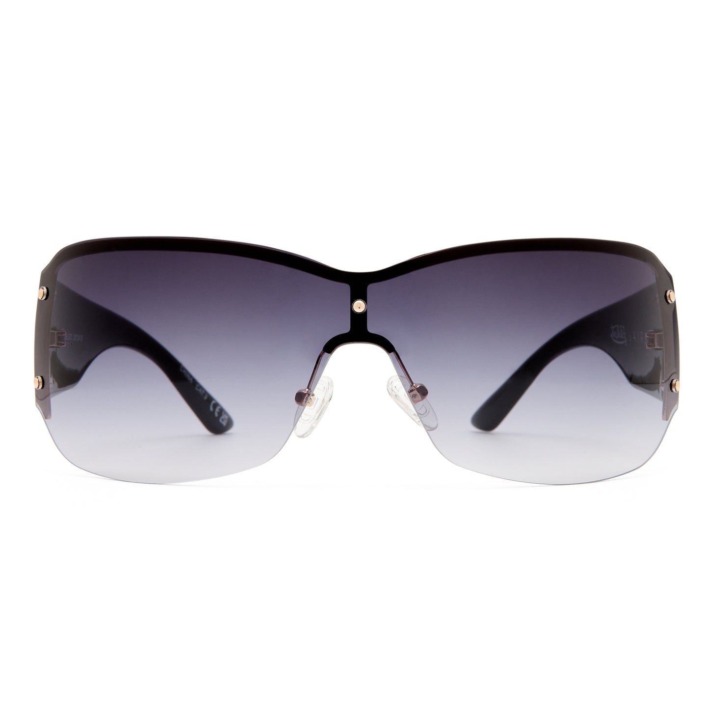 Tabloid Gold Black Uni-Sex Wrap Sunglasses | Aire