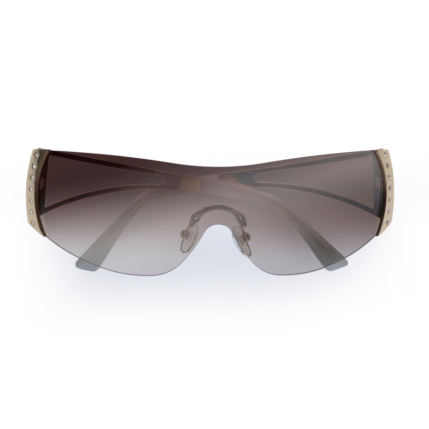 Saturn Gold Ivory Seashell Female Wrap Sunglasses | Aire
