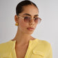 Rising Gold Tan Female Round Sunglasses | Aire