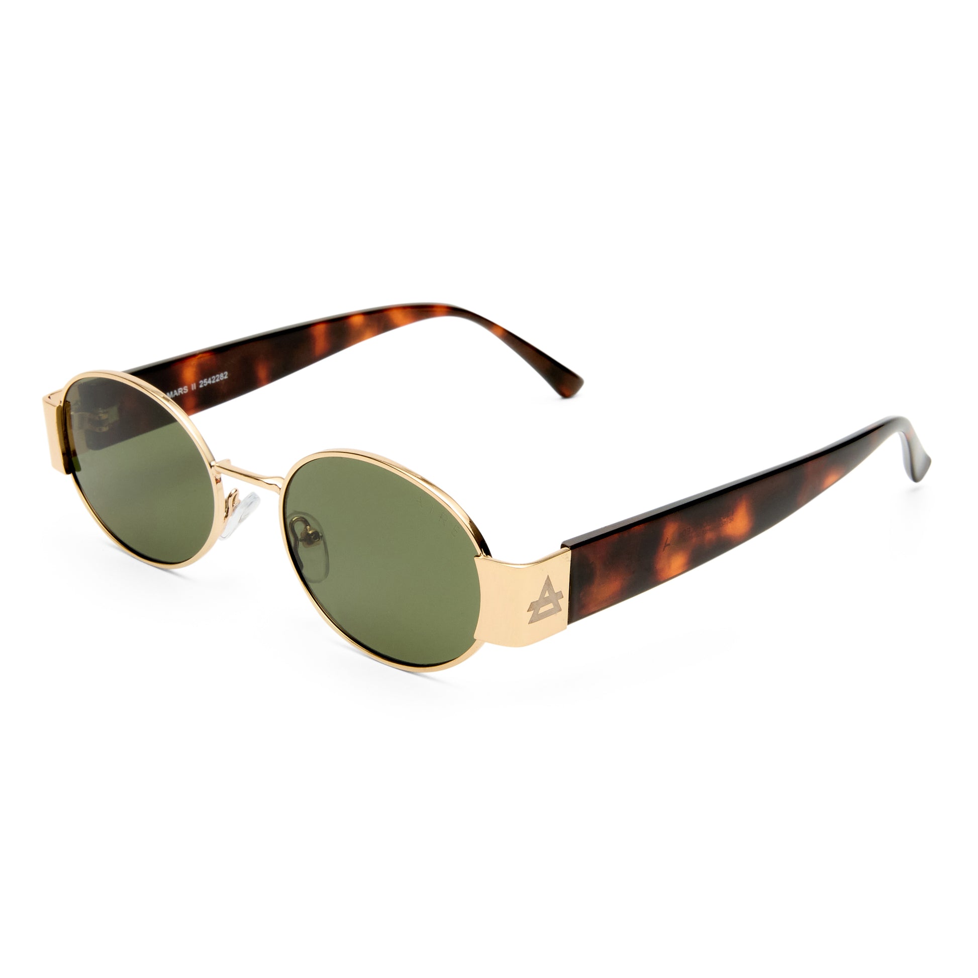 Mars Ii Gold Dark Tort Uni-Sex Oval Sunglasses | Aire