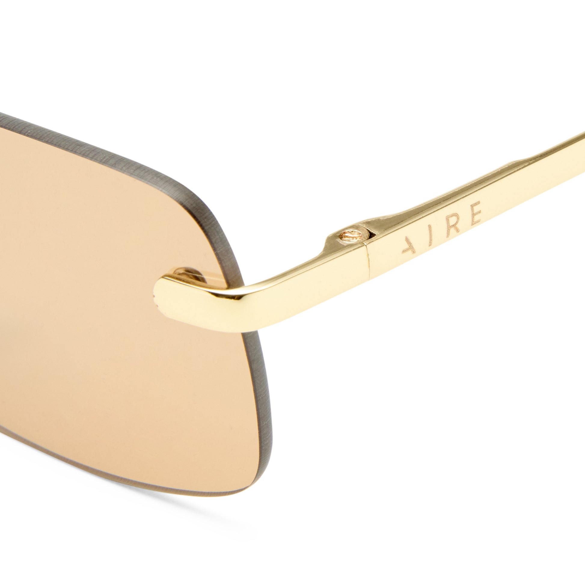 Ursa Bright Gold Uni-Sex Rectangle Sunglasses | Aire