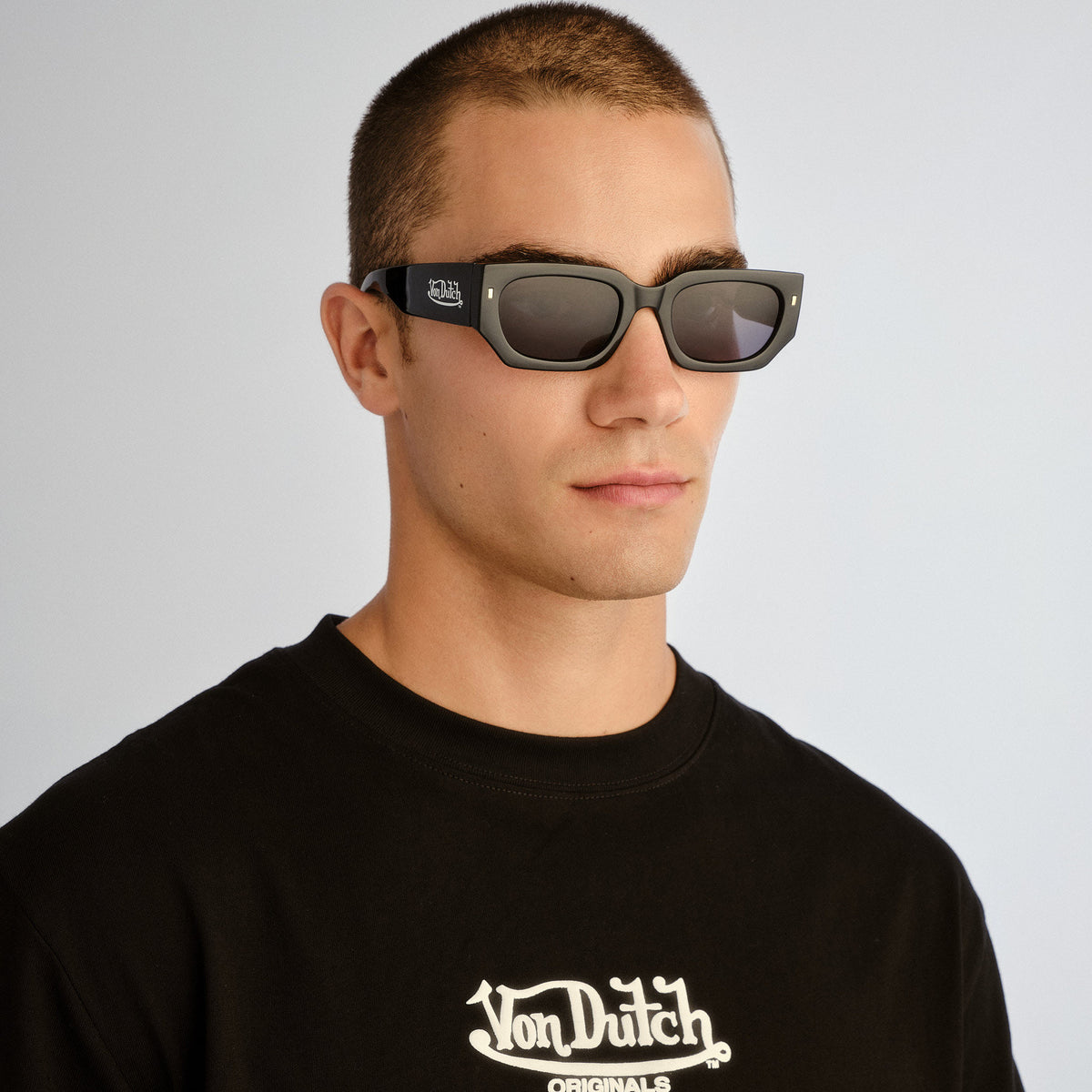 Renegade Black Uni-Sex Rectangle Sunglasses | Aire
