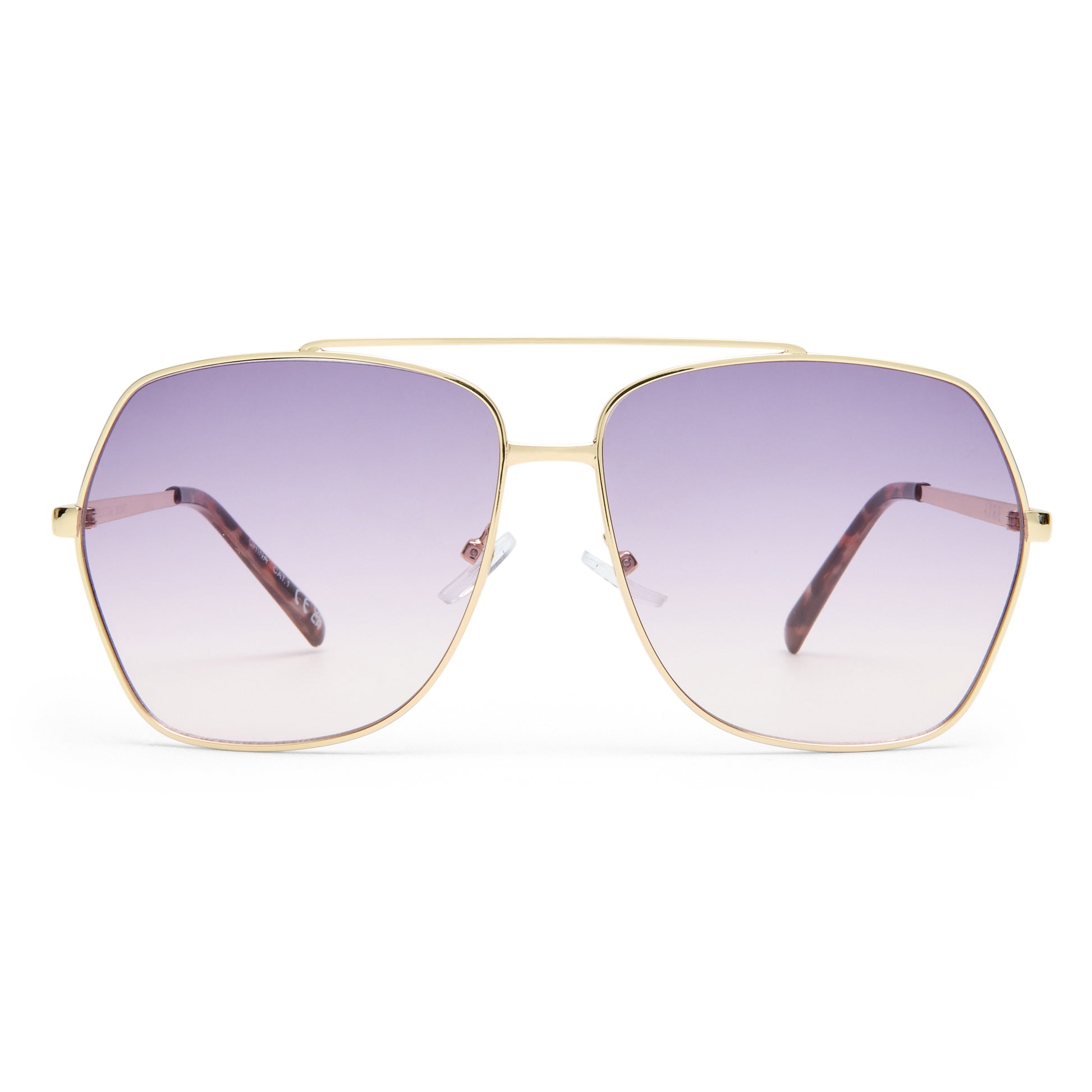 Celestine Gold Cookie Tort Uni-Sex Aviator Sunglasses | Aire